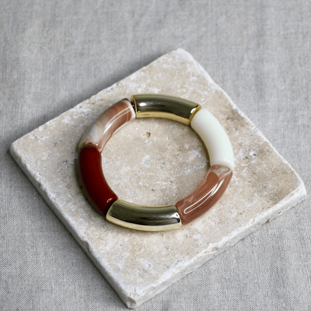 Bracelet tubes Maxi Marron