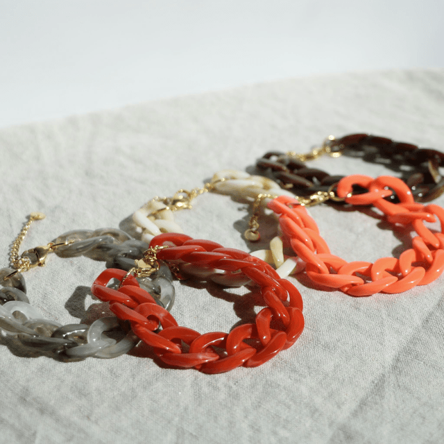 Bracelet mailles acryliques