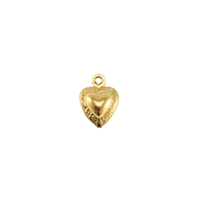 44 - Breloque coeur texturé