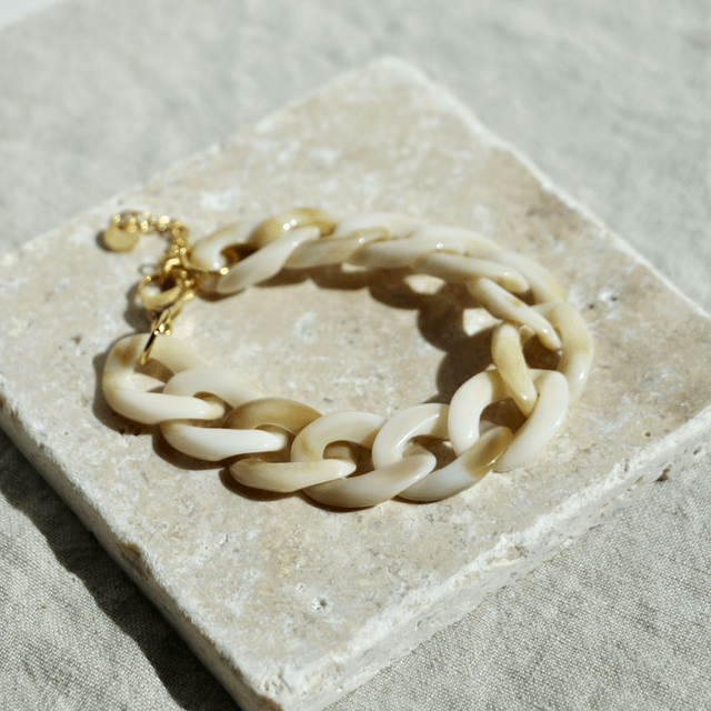 Bracelet mailles acryliques