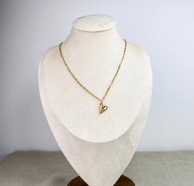 Collier cœur doré