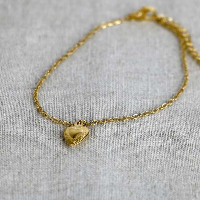 Bracelet cœur doré