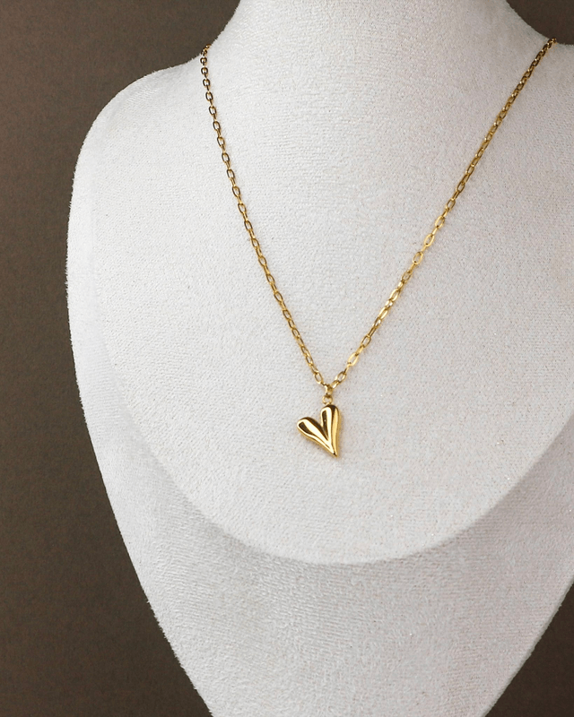 Collier cœur doré