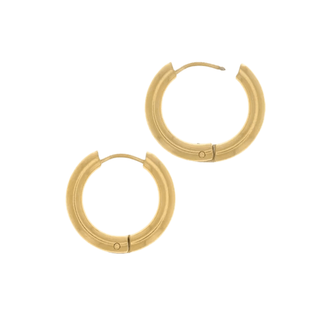 Anneaux dorés acier inoxydable 18x3mm