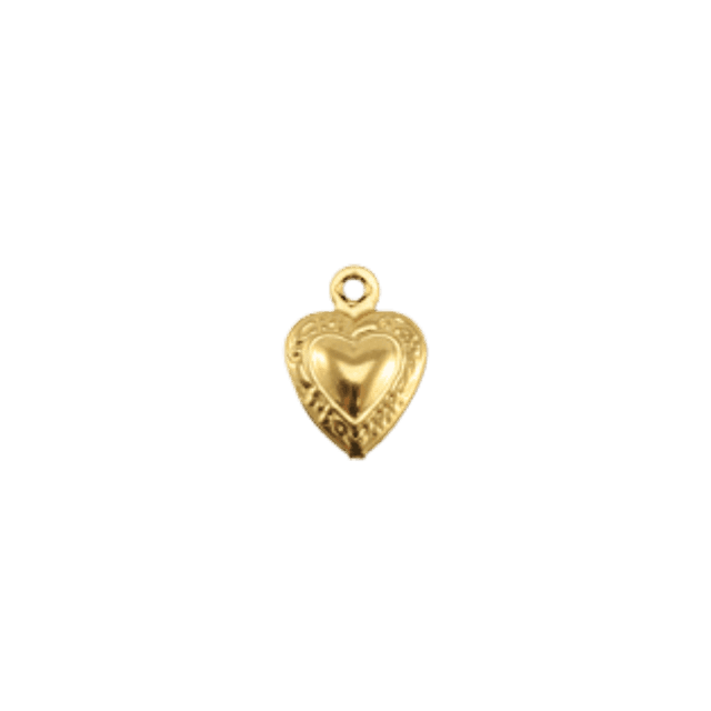 44 - Breloque coeur texturé