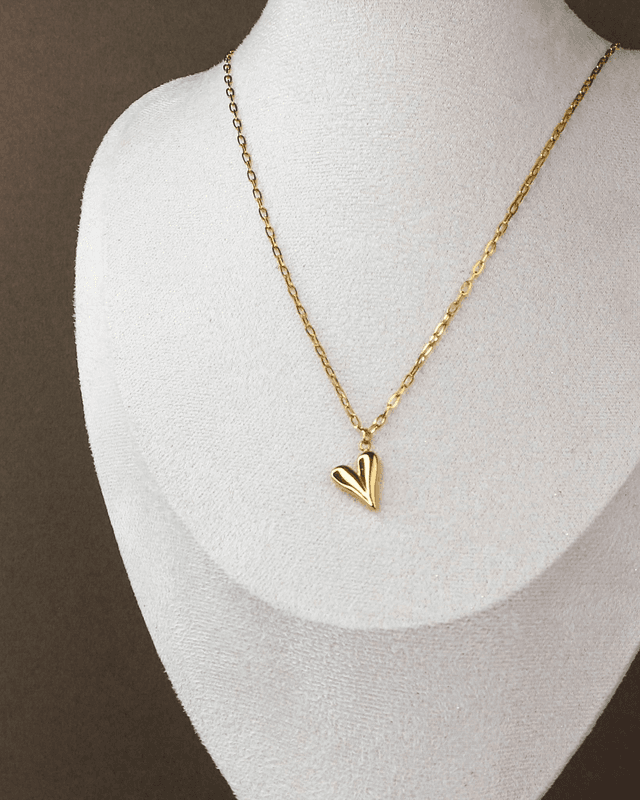 Collier cœur doré